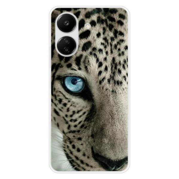 Siliconfodral - Kompatibel med Xiaomi Redmi 13C 4G - design med leopardögon Transparent