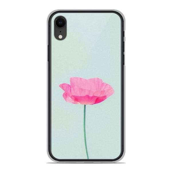Fodral Skal Apple iPhone XR i silikongel ryggskydd - Pink Flower