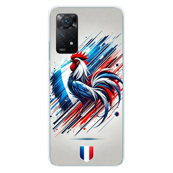 Tryckt silikonfodral kompatibelt med Xiaomi Redmi Note 11 Pro Redmi Note 12 Pro 4G French Rooster Transparent