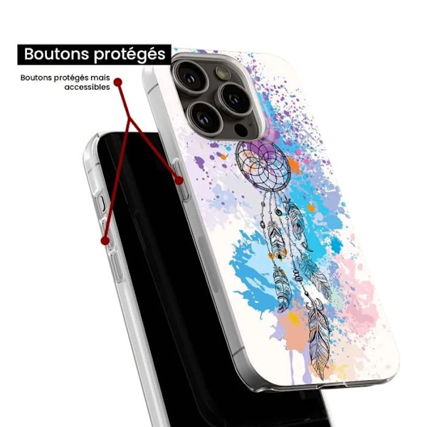Siliconfoder - Kompatibel med Xiaomi Mi 12 Lite - design drömfångare färg Transparent