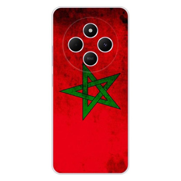 Siliconcase med tryck - 1001 skal - Xiaomi Redmi 14C 4G - Marocko flagga - Mjuk - Optimal skydd Transparent