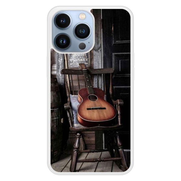 Siliconförstärkt tryckt fodral kompatibelt med Apple iPhone 13 Pro Gitarr Transparent