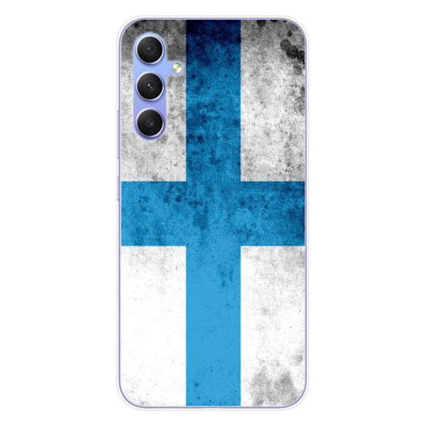 Siliconfodral - Kompatibel med Samsung Galaxy A34 5G - design med Marseilles flagga Transparent