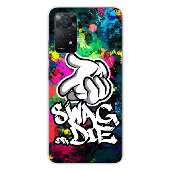 Siliconhölje - Kompatibel med Xiaomi Redmi Note 11 Pro Plus 5G - design swag or die Transparent