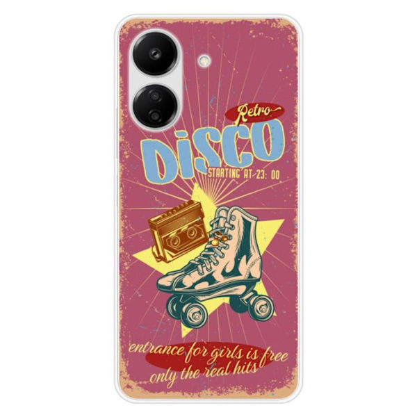 Silicone-skal - Kompatibel med Xiaomi Redmi 13C 4G - retro disco-design Transparent