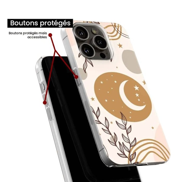 Siliconefodral - Kompatibel med Xiaomi Redmi 13C 5G - månadsdesign Transparent