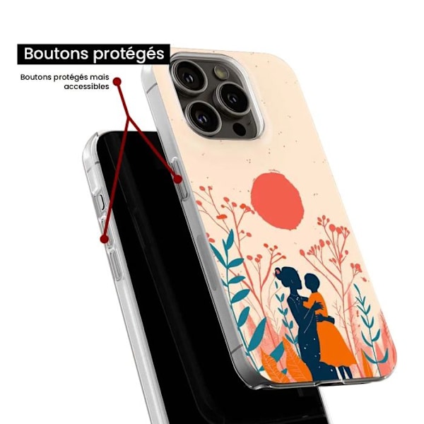 Siliconhölje med tryck - 1001 höljen - Apple iPhone 11 - Flerfärgad - En pust av ömhet - Halvhård Transparent