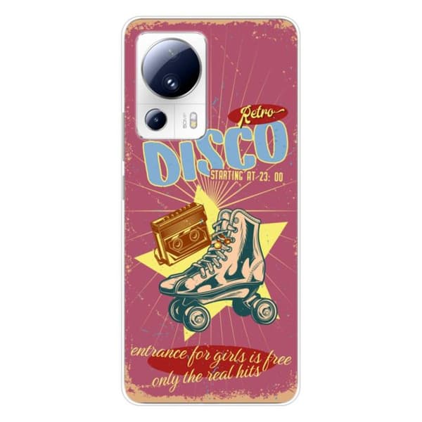 Siliconfodral - Kompatibel med Xiaomi 13 Lite - retro disco design Transparent