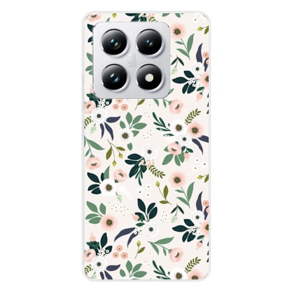 Silicone Case Printed - 1001 Cases - Xiaomi 14T 4G - Flower Pattern - Optimal Protection - Flexible Transparent