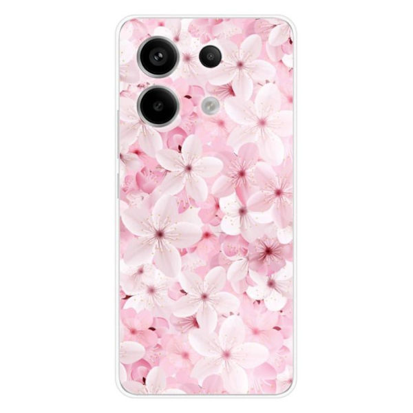 Siliconfodral - Kompatibel med Xiaomi Redmi Note 13 Pro 5G - design sakura Transparent