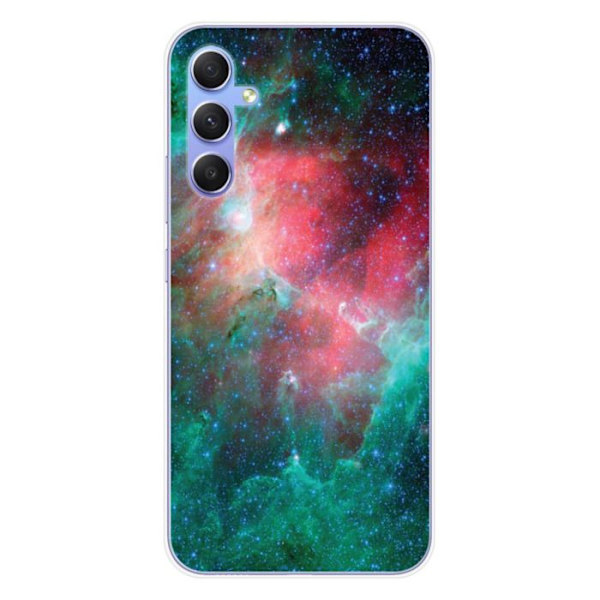 Siliconfodral - Kompatibel med Samsung Galaxy A34 5G - nebulösa design Transparent