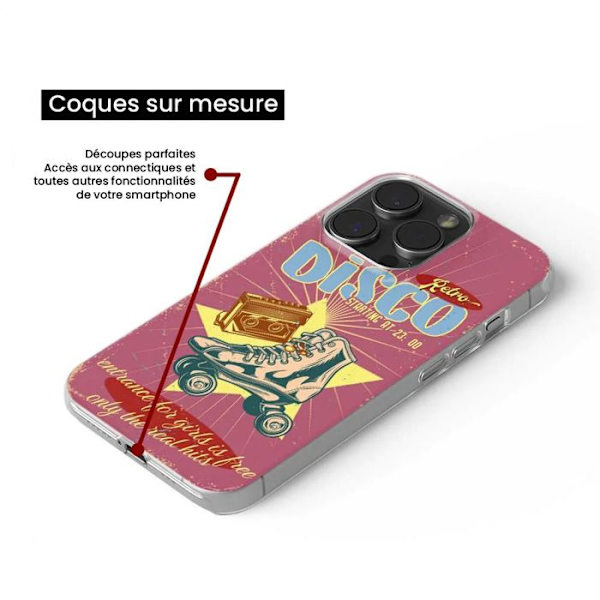 Siliconfodral - Kompatibel med Samsung Galaxy S23 FE - retro disco-design Transparent