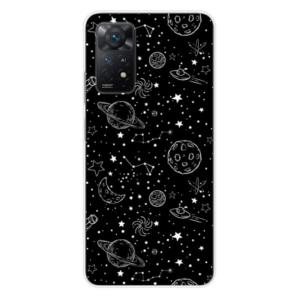 Silicone skal - Kompatibel med Xiaomi Redmi Note 11 Pro Plus 5G - design galaxy draw Transparent