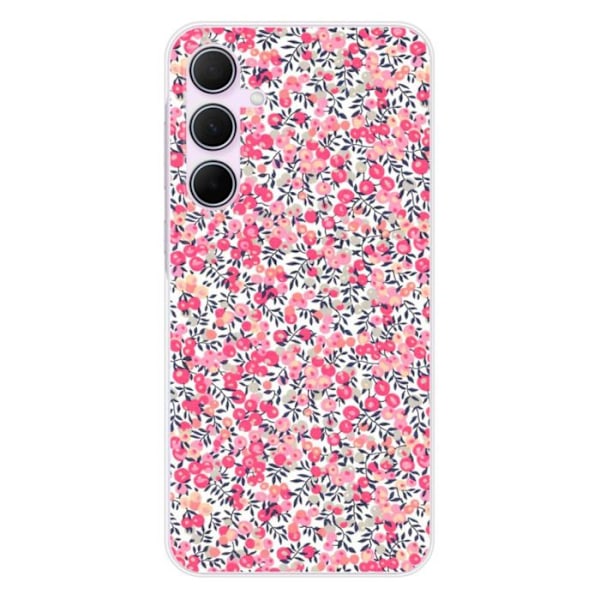 Tryckt silikonfodral kompatibelt Samsung Galaxy A55 5G Liberty Wiltshire Rose Transparent