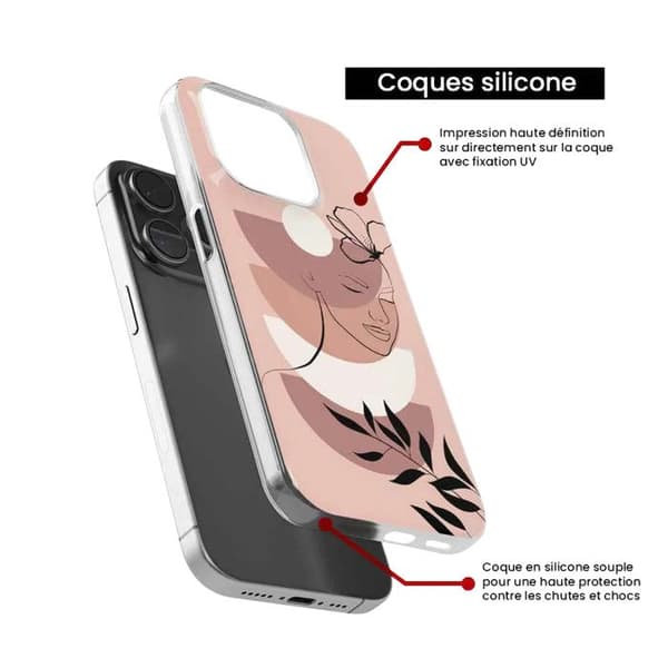 1001Coques - Silikonfodral kompatibelt med Apple iPhone 16 Plus - Bora Bora-mönster - Originaldesign tryckt i Frankrike Transparent