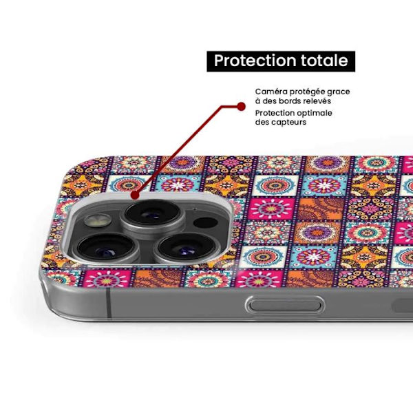 Siliconfodral - Kompatibel med Samsung Galaxy S22 Plus - design patchwork mandala Transparent