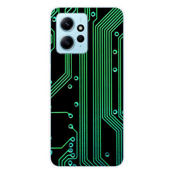 Siliconfodral - Kompatibel med Xiaomi Redmi Note 12 4G - design med geek kretsstruktur Transparent