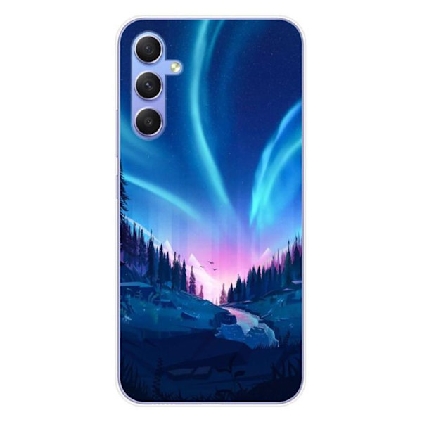 Silikonskal - Kompatibel med Samsung Galaxy A34 5G - design nattfall Transparent