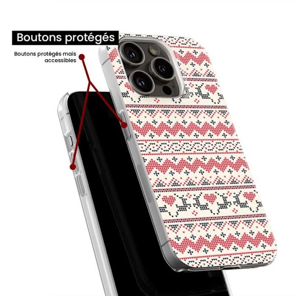 Silicone-skal med tryck - 1001 skal - Apple iPhone 13 Pro - Flerfärgad - Julmönster - Optimalt skydd Transparent