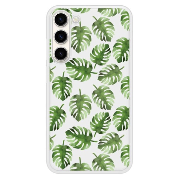 Siliconförstärkt skal med tryck kompatibel med Samsung Galaxy S23 Plus Monsterablad Transparent
