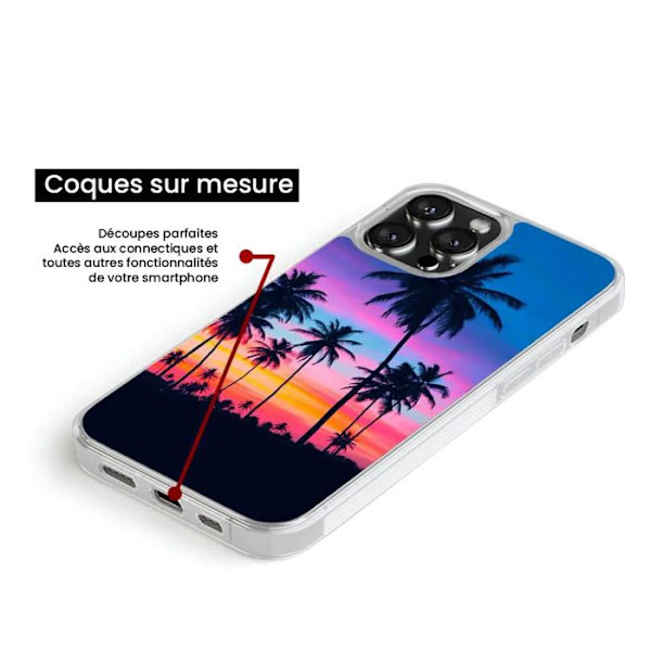 Siliconförstärkt tryckt skal kompatibel med Samsung Galaxy A25 Färgglada palmer Transparent