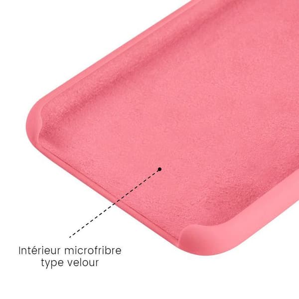 1001Coques - Silikon Soft Touch-skal kompatibelt med Xiaomi Redmi Note 9 - Inuti mikrofiber sammet Transparent