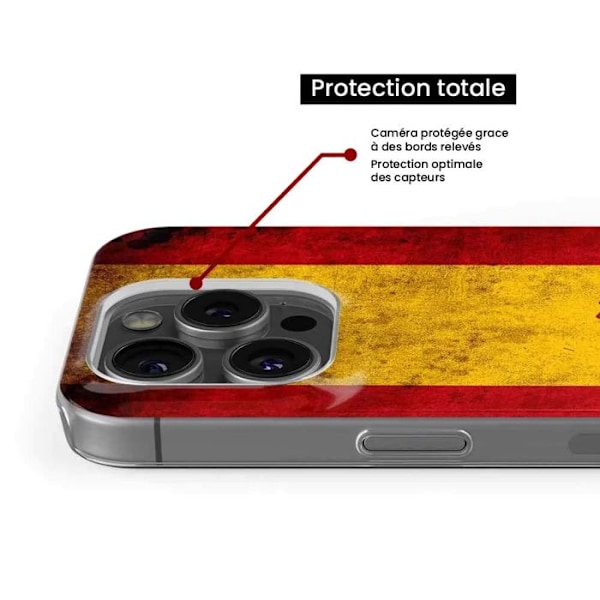Silicone-fodral - Kompatibel med Samsung Galaxy A73 5G - design med spansk flagga Transparent