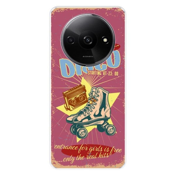 Coque i silikon med tryck - 1001 skal - Xiaomi Redmi A3 4G - Retro disco-mönster - Optimal skydd - Mjuk Transparent