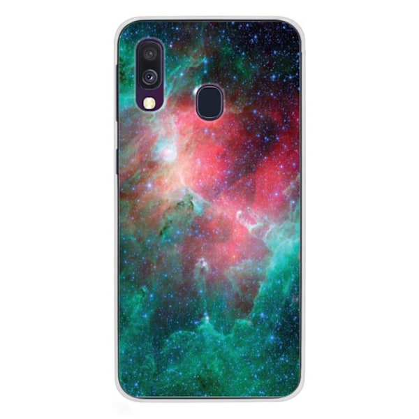 Silicone-tryckskal - 1001 skal - Samsung Galaxy A40 - Nebulosa - Mångfärgad - Semi-stel Transparent