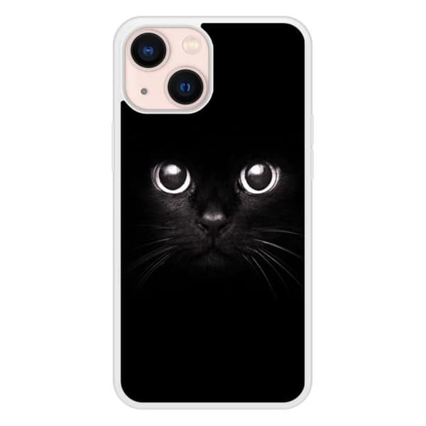 Förstärkt Silikonettui - Apple - iPhone 13 Mini - Stötresistent - Kattögon Design - Blanktryck Transparent