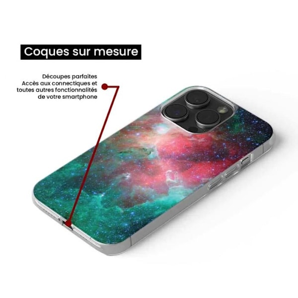 Siliconfodral med tryck kompatibel med Xiaomi 14 Pro Nebulosa Transparent
