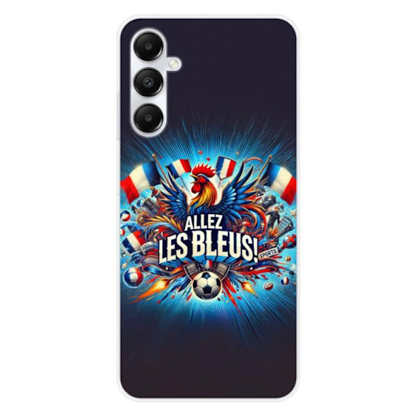 Silikonskal - Kompatibel med Samsung Galaxy A05S - design allez les bleus Transparent