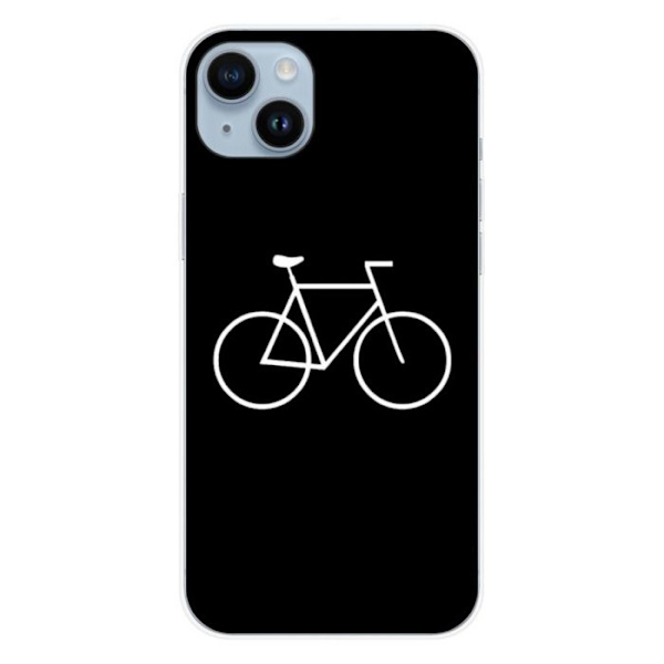 Silicone-fodral - Kompatibel med Apple iPhone 15 Plus - design cykel hipster Transparent