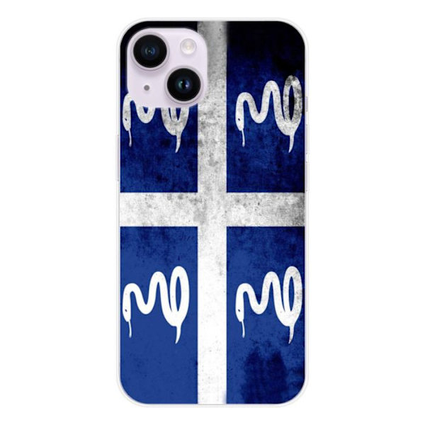 Silicone-fodral - Kompatibel med Apple iPhone 14 - design flagga Martinique Transparent