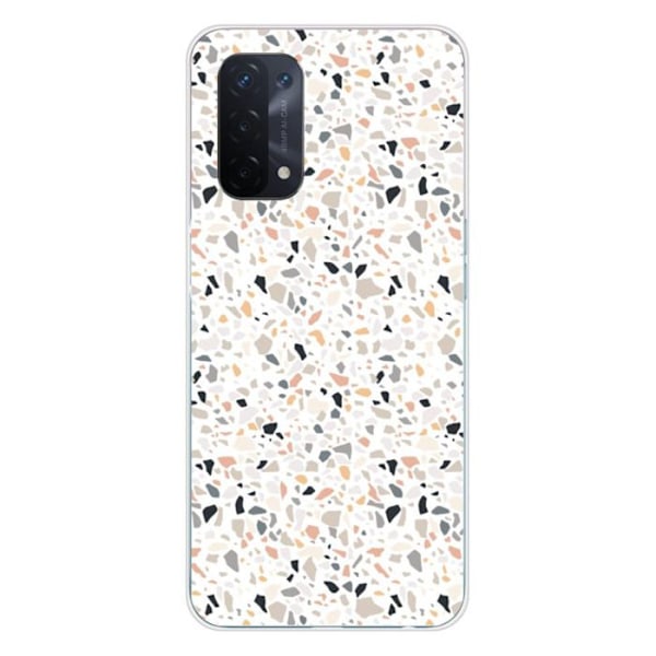 Siliconeficka med tryck - 1001 fickor - Oppo A54 5G - Multicolor - Terazzomönster - Halvstyv Transparent
