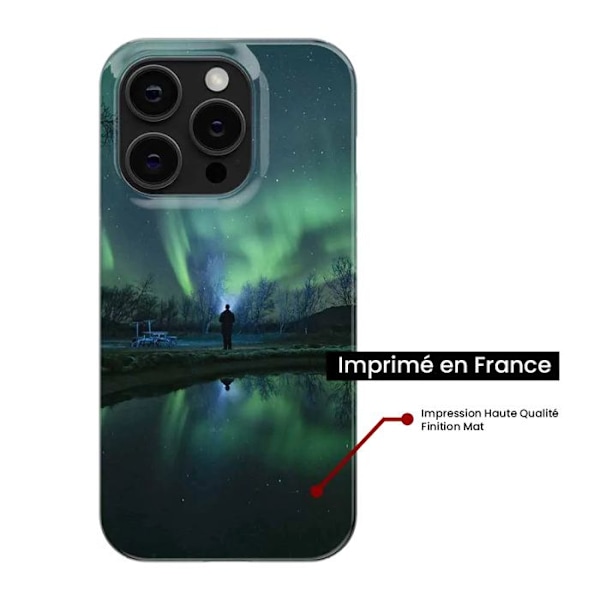 Siliconfoder - Kompatibel med Xiaomi Redmi 14C 4G - design med norrsken Transparent