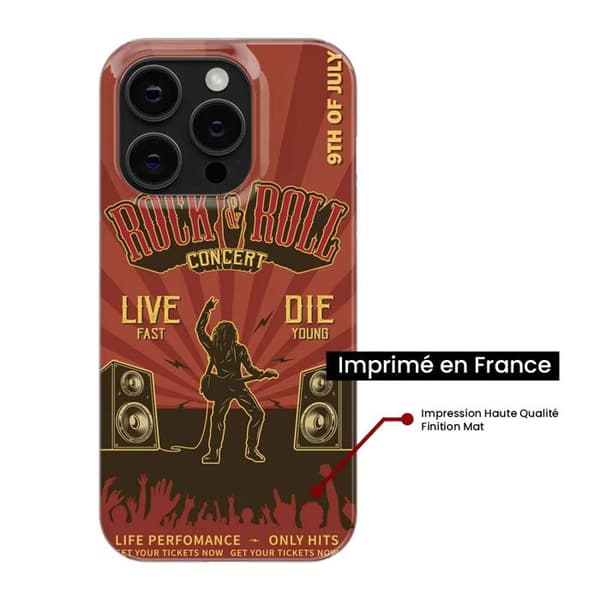 Siliconfodral - Kompatibel med Apple iPhone 15 Plus - rock and roll-design Transparent