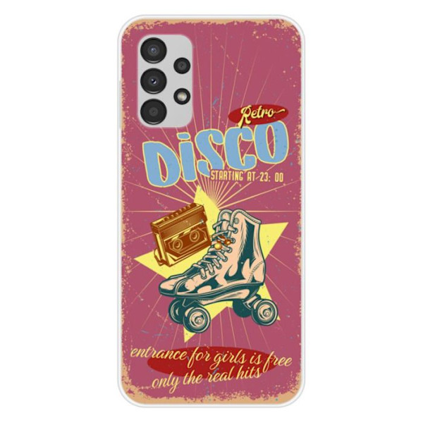 Silicone fodral - Kompatibel med Samsung Galaxy A13 4G - retro disco design Transparent