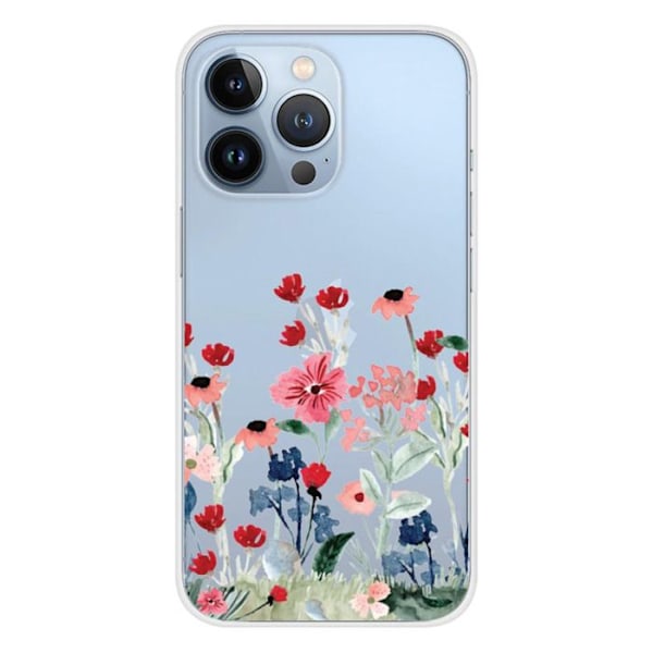 Silikonskal med tryck - 1001 skal - iPhone 13 Pro - Våren i blommor - Mjuk - Optimal skydd Transparent