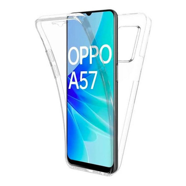 Heltäckande 360°- Kompatibel med Oppo A77 5G A57 4G A57 5G – Dubbel transparent skydd Transparent