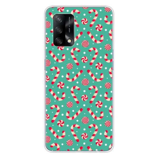 Silikonskal tryckt - 1001 skal - Oppo A74 4G - Flerfärgad - Mönster sockerrör - Optimal skydd Transparent