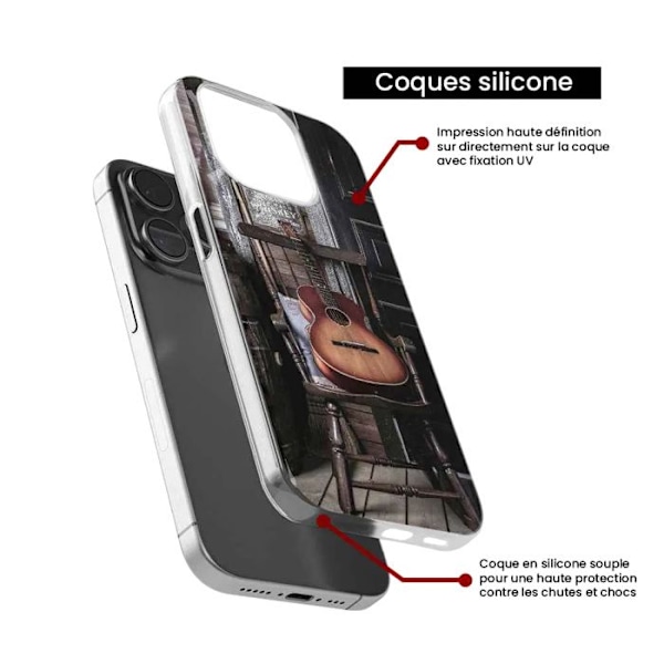 Silikonskal - Kompatibel med Samsung Galaxy A73 5G - gitardesign Transparent