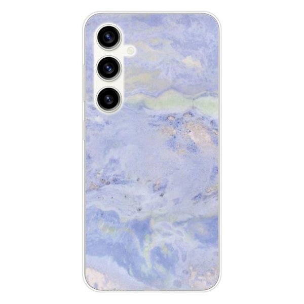 Siliconfodral - Kompatibel med Samsung Galaxy S23 FE - design i blå marmor Transparent