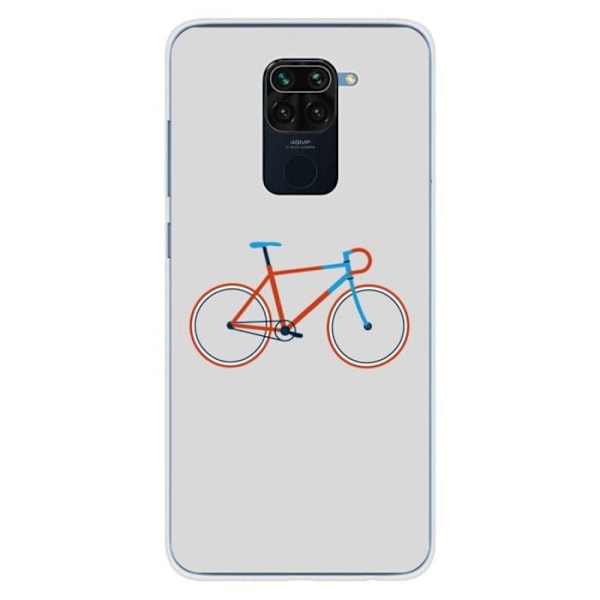 Tryckt silikonfodral som är kompatibelt med Xiaomi Redmi Note 9 Bike color Hipster Transparent