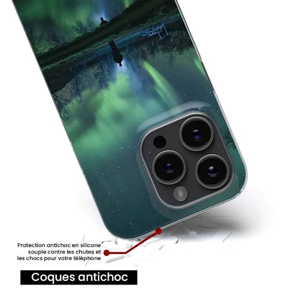 Siliconfodral - Kompatibel med Xiaomi Redmi Note 13 5G - design av norrsken Transparent