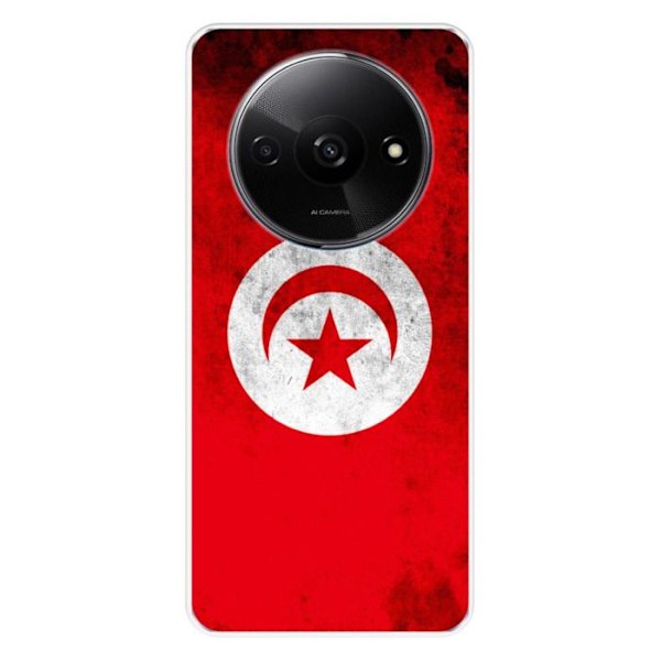 Coque i silikon med tryck - 1001 coques - Xiaomi Redmi A3 4G - Tunisien flagga - Optimalt skydd - Flexibel Transparent