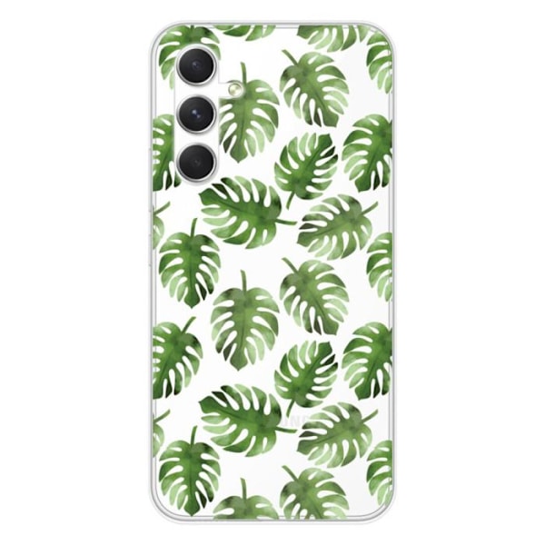 Siliconfodral - Kompatibel med Samsung Galaxy A54 5G - design med monstera blad Transparent