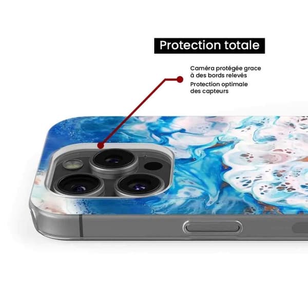 Siliconfodral - Kompatibel med Xiaomi Redmi Note 12 Pro Plus - design marmor ocean Transparent