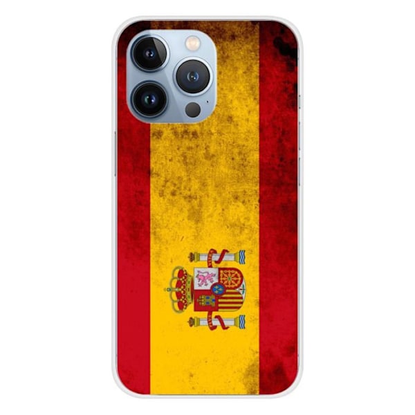 Silicone-skal - Kompatibel med Apple iPhone 13 Pro - design spansk flagga Transparent