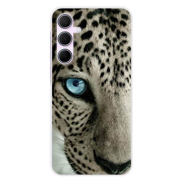 Siliconehölje - Kompatibel med Samsung Galaxy A55 5G - leopardögon design Transparent